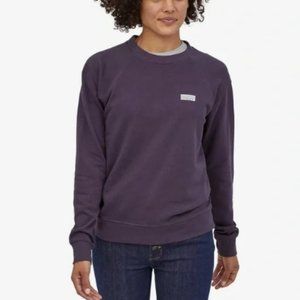 Patagonia Women's Pastel P-6 Label Organic Crew Sweatshirt Size Small Purple